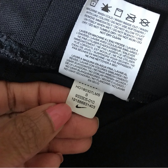 Nike Pro Hyperwarm Leggings Black/White - Picture 10 of 11